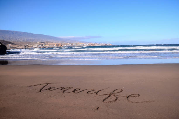 Word Written on the Sand of a Tropical beach