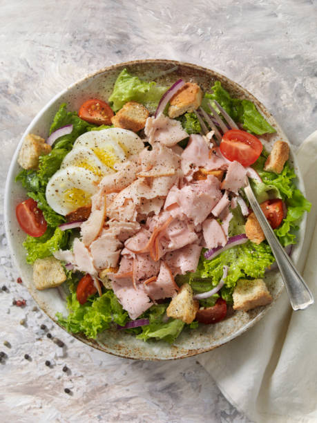 istock Chefs Salad with Roast Turkey and Black Forest Ham 1064229562