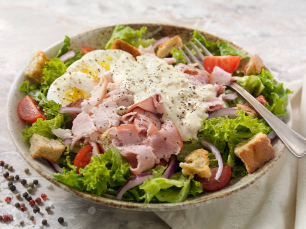 istock Chefs Salad with Roast Turkey and Black Forest Ham 1064229758