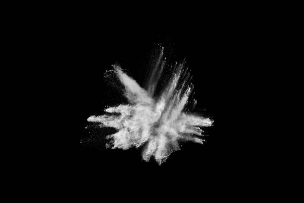 istock White powder explosion on white background. Colored cloud. Colorful dust explode. Paint Holi. 1064242670