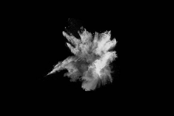 istock White powder explosion on white background. Colored cloud. Colorful dust explode. Paint Holi. 1064242702