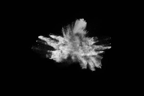 istock White powder explosion on white background. Colored cloud. Colorful dust explode. Paint Holi. 1064242730