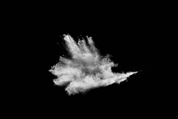 istock White powder explosion on white background. Colored cloud. Colorful dust explode. Paint Holi. 1064242740