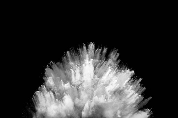 istock White powder explosion on white background. Colored cloud. Colorful dust explode. Paint Holi. 1064242800