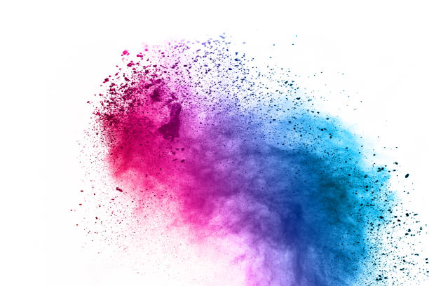 istock abstract powder splatted background. Colorful powder explosion on white background. Colored cloud. Colorful dust explode. Paint Holi. 1064243964