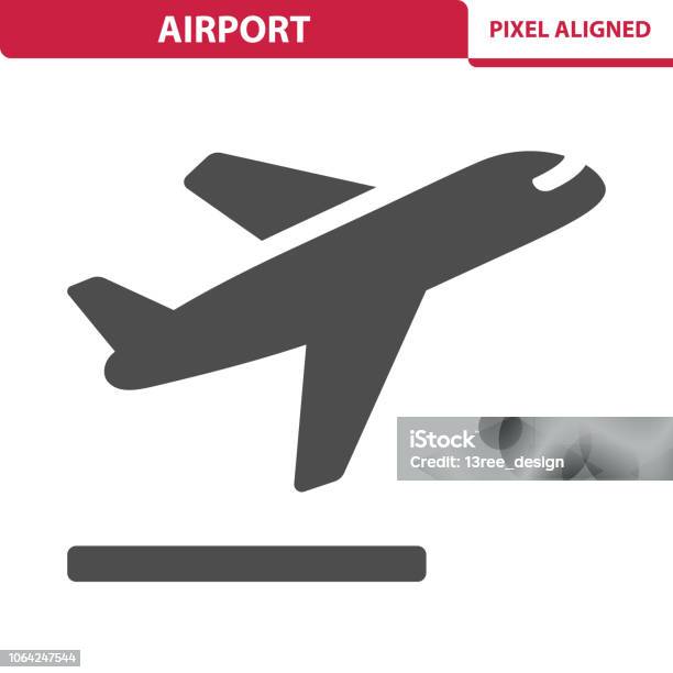 Airport Icon Stock Illustration - Download Image Now - Airplane, Icon Symbol, Vector