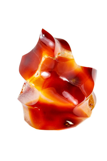 istock Macro mineral stone Cornelian on a white background 1064247942