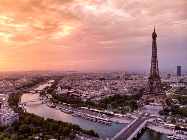 istock Eiffel Tower in Paris at the sunrise 1064251126