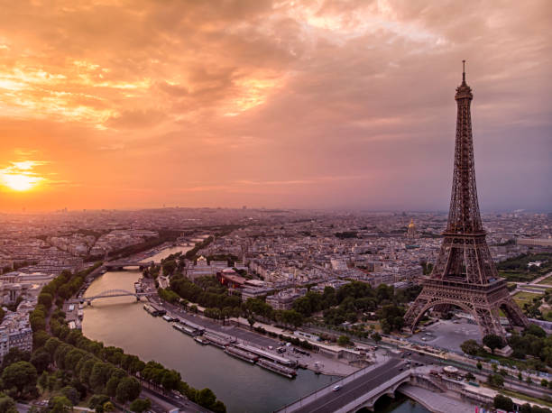 istock Eiffel Tower in Paris at the sunrise 1064251128