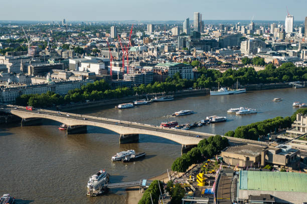 istock Thames River Cityscape in London UK 1064257564