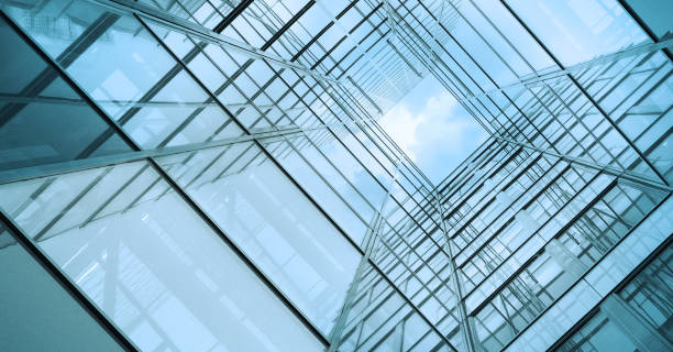 istock Bright future, finance buildings seen from below 1064260358