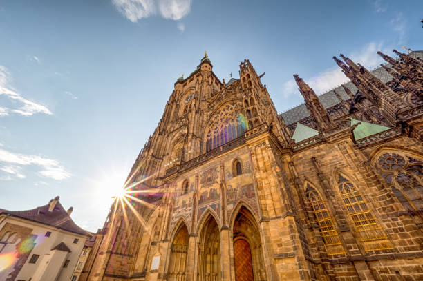 istock St Vitu's Cathedral at sunset in Prague Castle 1064263056
