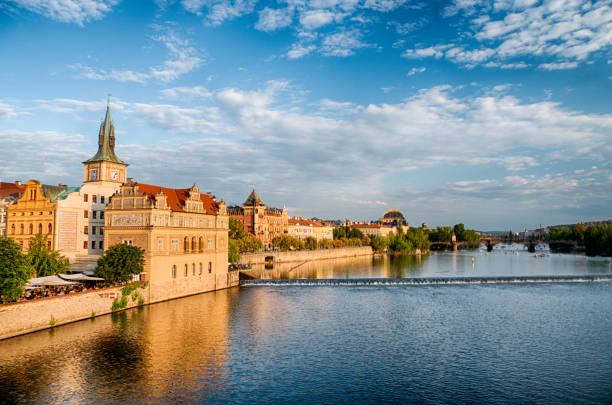 istock Prague cityscape at Vltava River 1064263324