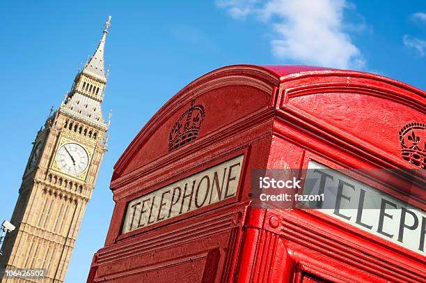 Czerwone Pudełko Telefoniczne I Big Ben - zdjęcia stockowe i więcej obrazów Anglia - Anglia, Architektura, Automat telefoniczny