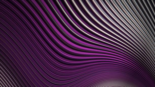 istock Stylish geometric background. Glowing curved stripes and lines. Beautiful abstract graphics. 1064268178