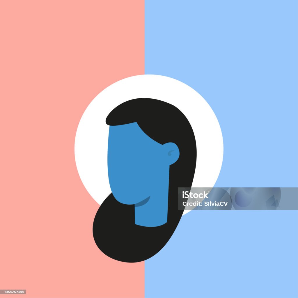 Simple Face Background Minimalist Face Background Stock Illustration - Download Image Now ...