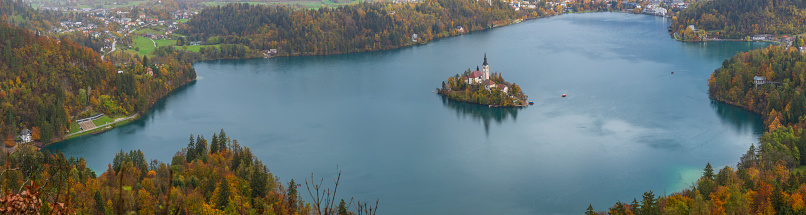 Nice views over the lake,Ojstrica, Bled, Slovenia