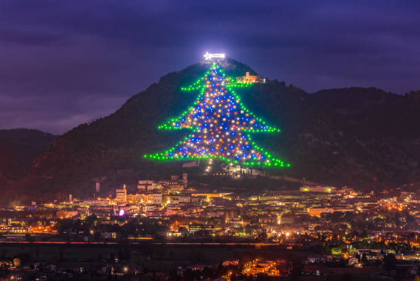 istock The biggest Christmas tree in the world - Gubbio (Italy) 1064273560