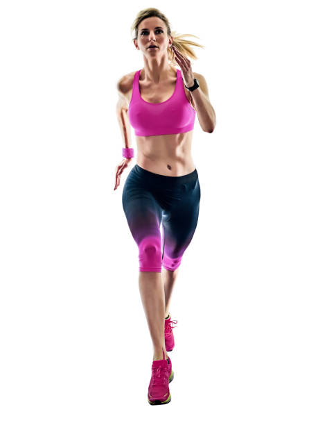 istock woman sport runner running jogger jogging isolated white backgro 1064279266