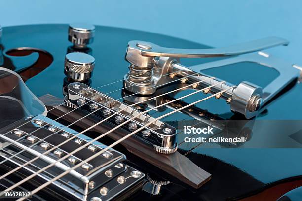 Bluez Hollow Body Guitar Stock Photo - Download Image Now - Blue, Electric Guitar, Blues Music