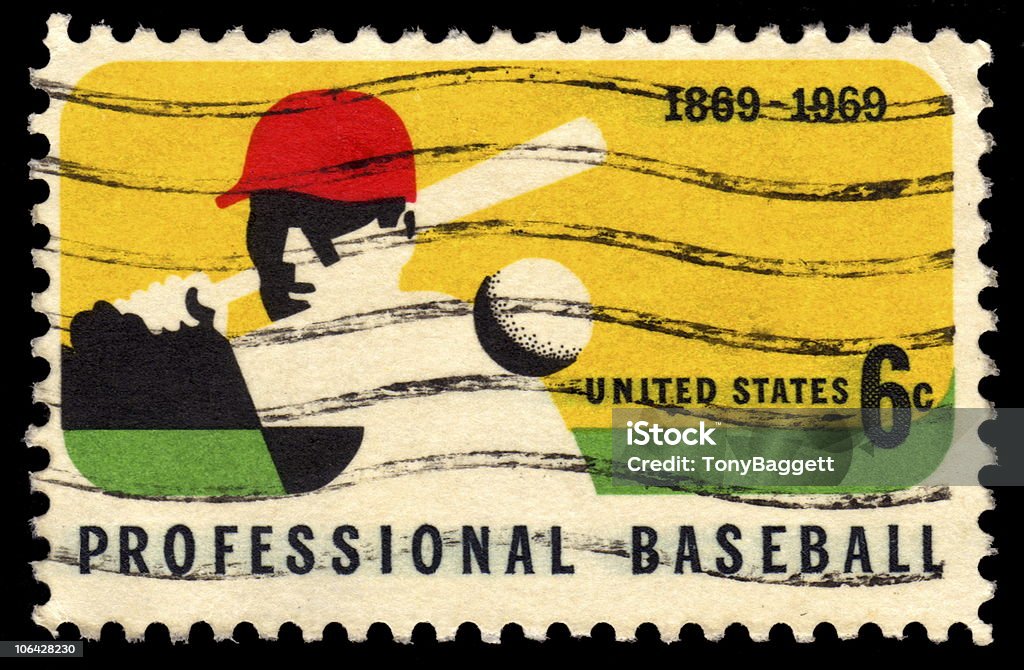 Sello postal profesional de béisbol USA - Foto de stock de Béisbol libre de derechos