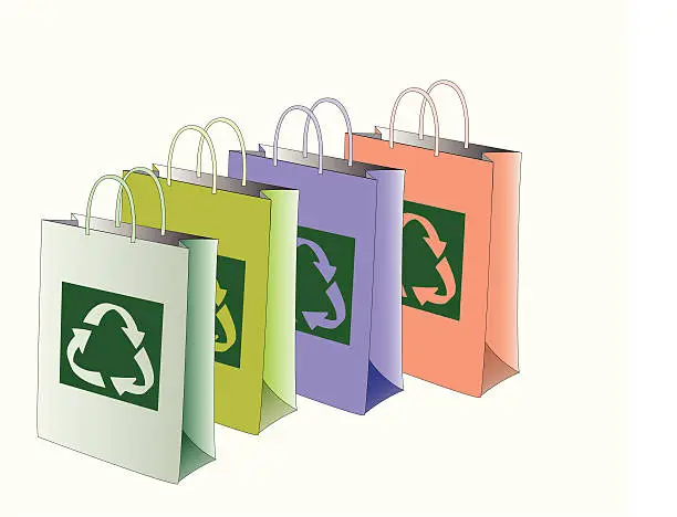 Vector illustration of shopping bags