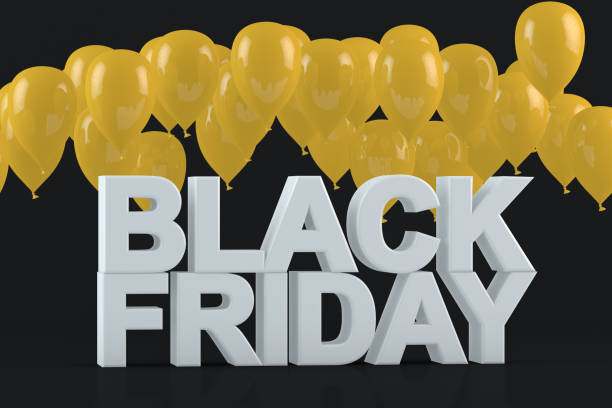istock Black Friday with Yellow Balloons 1064286124