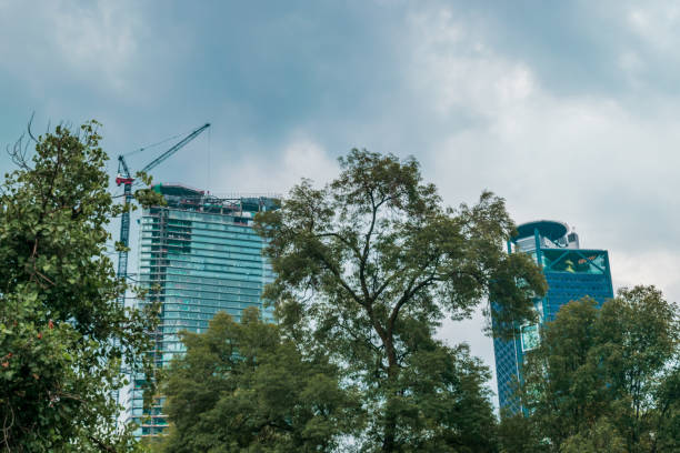 istock Famous buildings in Mexico surrounded by trees 1064291694
