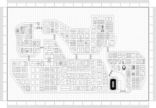 city from above Architect Blueprint