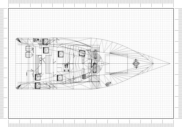 istock Yacht Concept Architect Blueprint 1064298442