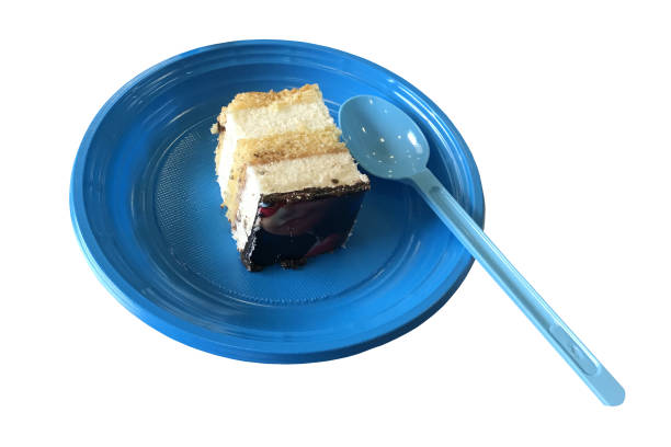istock Birthday cake in the plate isolated 1064298718