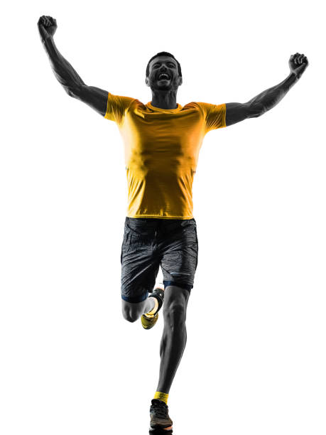 istock man runner running jogger jogging happy isolated silhouette whit 1064304072
