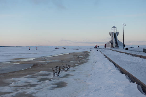 istock Nallikari Lighthouse in winter. Oulu, Finland 1064307152