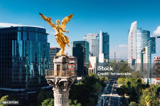 Independence Monument Mexico City Stock Photo - Download Image Now - Mexico City, Mexico, Independence Monument - Mexico City