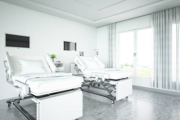 istock Adjustable Patient Beds in Hospital Room 1064319034