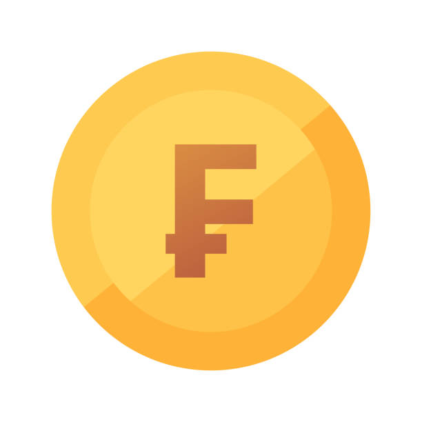 istock Vector icon of French Franc isolated on white 1064319490