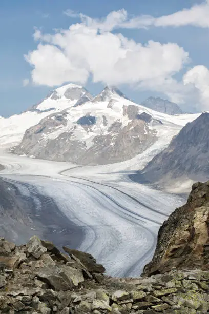 Aletsch Glacier in Wallis, Swiss