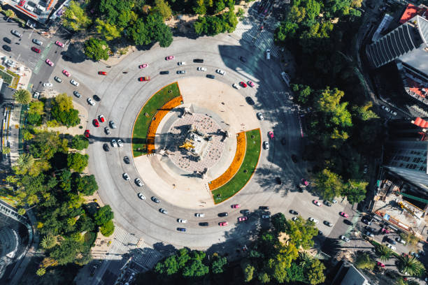 Aerial view of Independence Monument Mexico City
