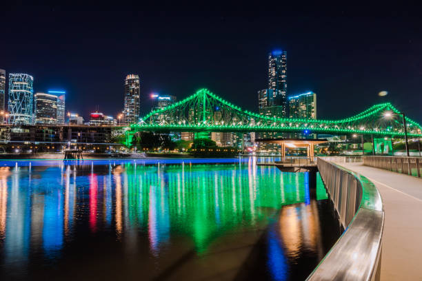 istock City seafront in night time glowing with lights 1064353768