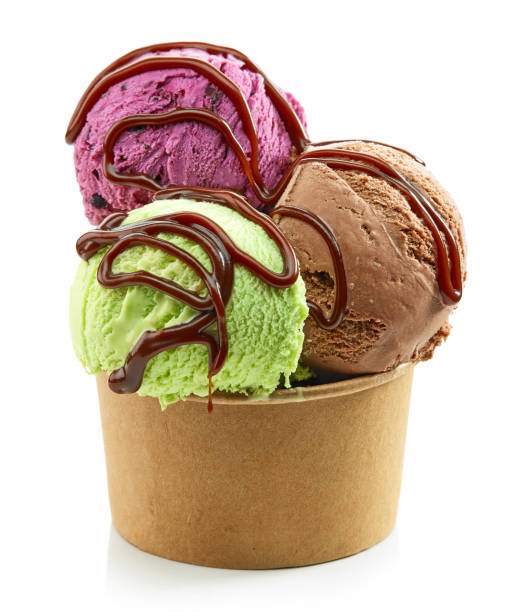 istock Ice cream balls in paper cup 1064364022