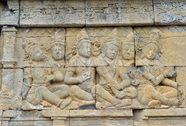 istock The wall of the Borobudur temple 1064365974