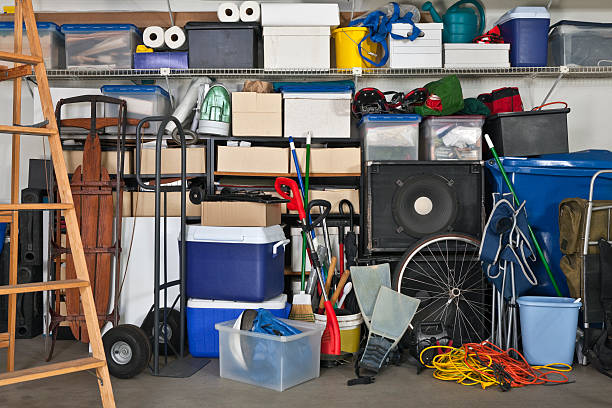 Full Garage  messy stock pictures, royalty-free photos & images
