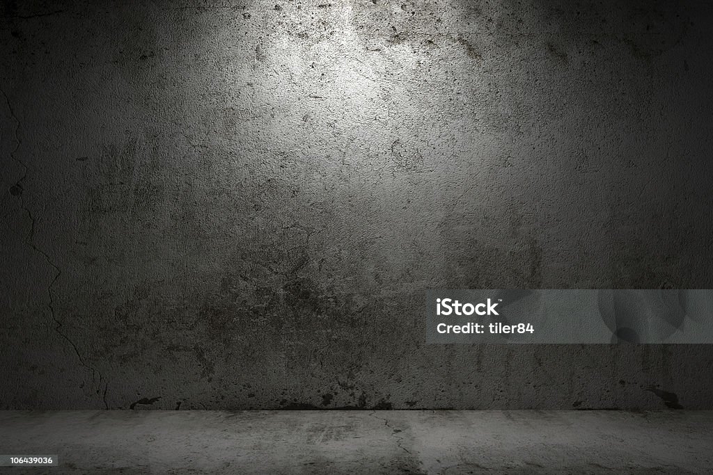 Leeren Raum mit grunge-Betonwand und Zementboden - Lizenzfrei Betonwand Stock-Foto