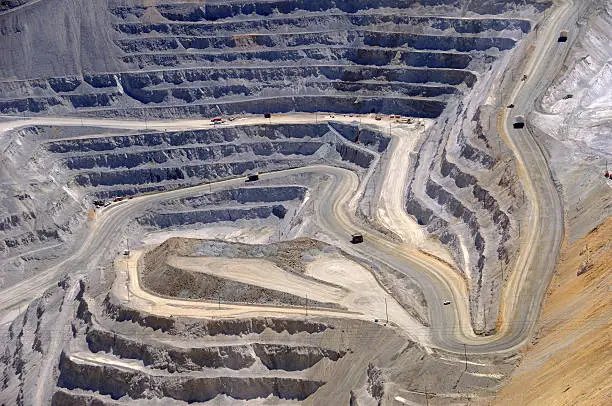 Photo of Close-up of Open Pit Copper Mine