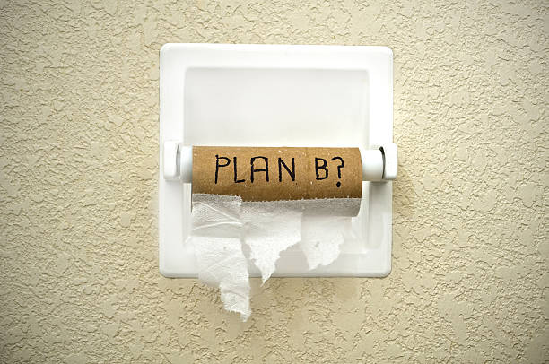 план b? - humor plan toilet paper letter b стоковые фото и изображения