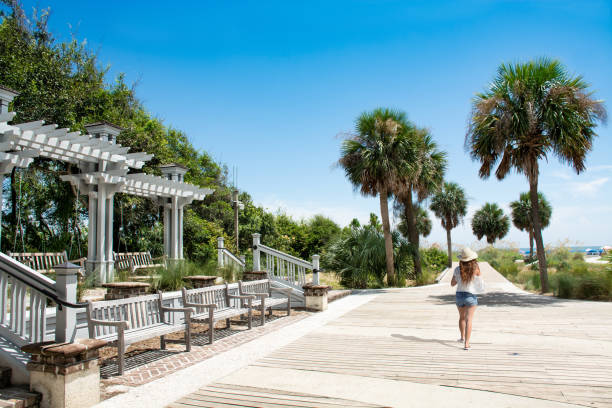 istock Woman enjoying vacation on the beach alone . 1064403126