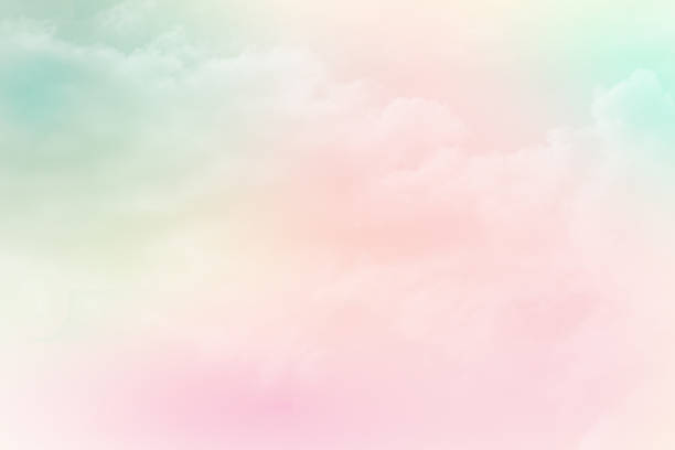 istock fantasy cloudy sky with pastel gradient color, nature abstract background 1064416206