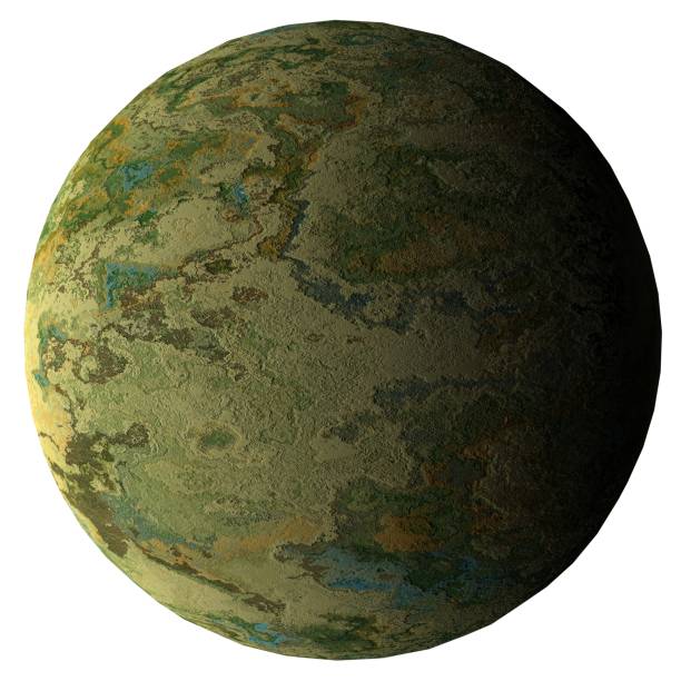 istock Fantasy planet 3d illustration isolated on white background 1064419364