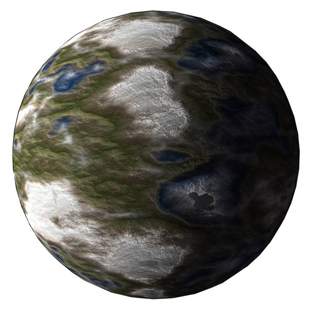 istock Fantasy planet 3d illustration isolated on white background 1064419394
