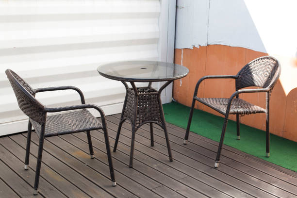 istock The tea tables and chairs 1064425888
